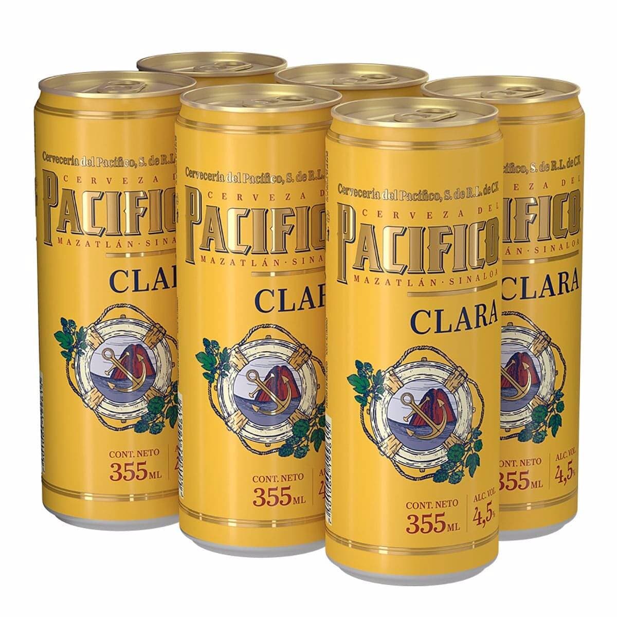 SIX Cerveza Pacifico Clara Lata 355ml