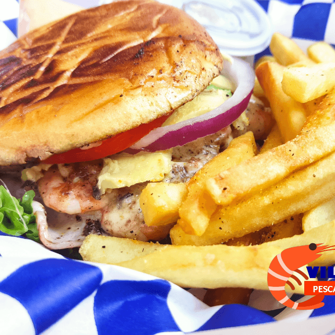HAMBURGUESA MAR Y TIERRA