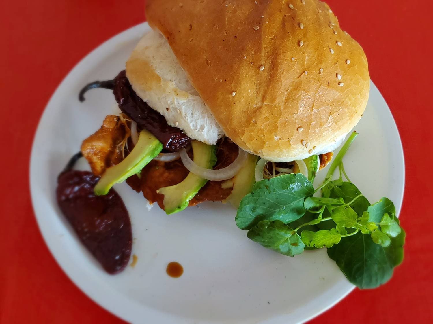 Cemita de Carne Enchilada
