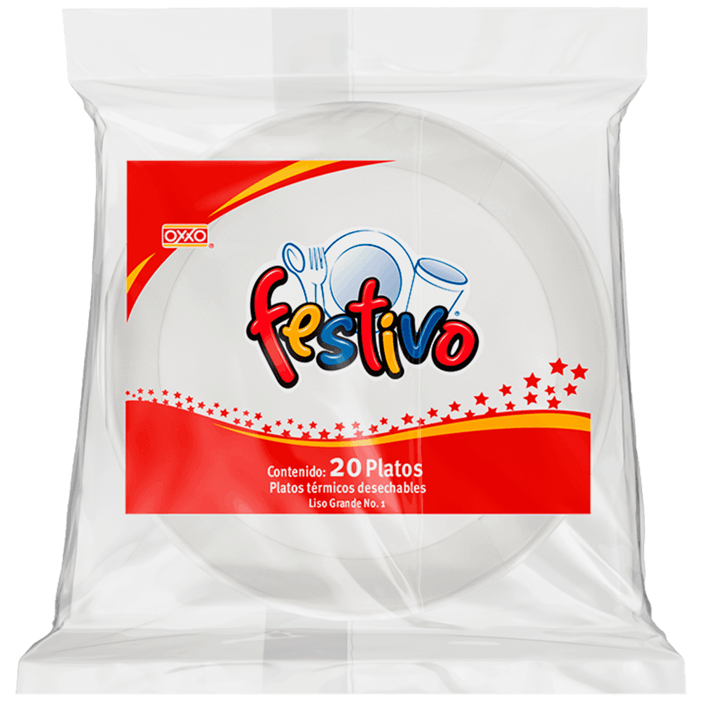 PLATOS TERMICOS DESECHABLES FESTIVO BOLSA N? 1