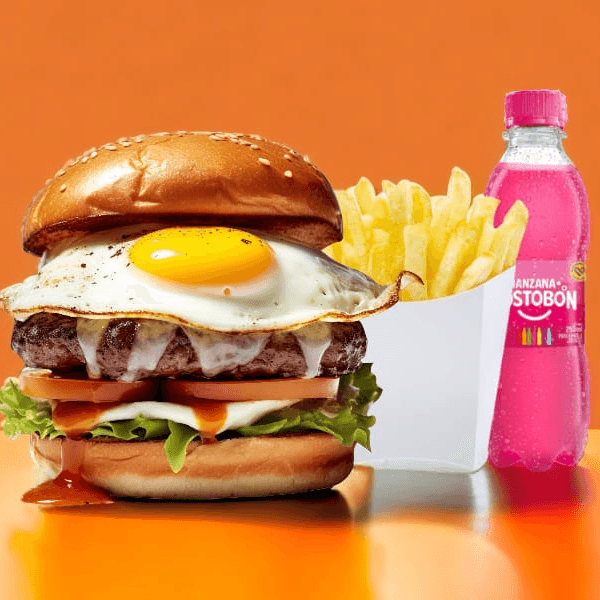 Burguer Town + Papas + GASEOSA 500 Ml