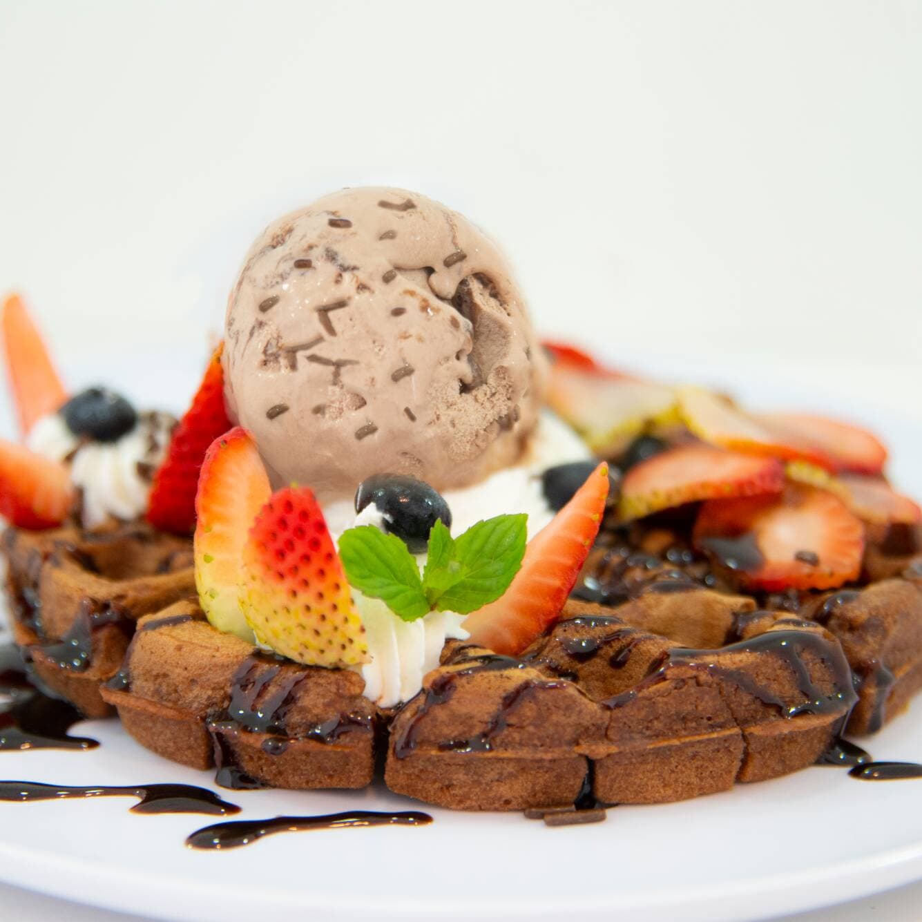 Waffles Chocolate Frutal