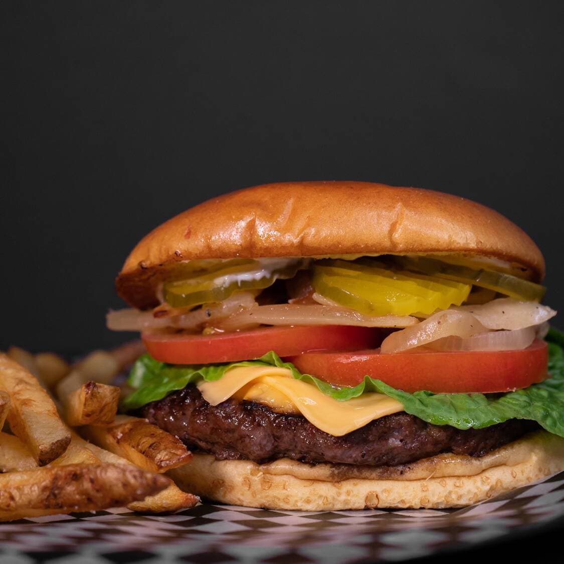 Hamburguesa con Doble con Tocino y Doble Queso