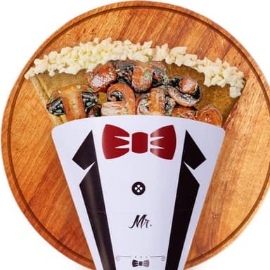 Crepa de Manchego Con Champiñones