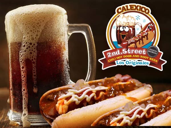 CALEXICO 2ND. STREET CHILI HOT DOGS AND ROOT BEER - LOS ORIGINALES