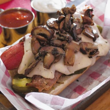 Hotdog con Champiñon