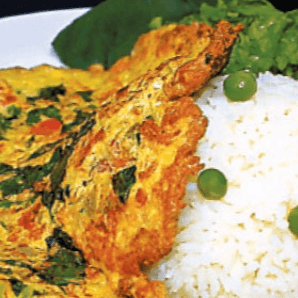 Tortilla de verduras + Entrada + Bebida