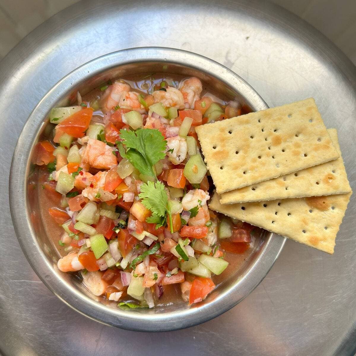 Litro De Ceviche De Camaron Cocido