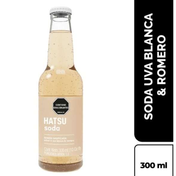 Soda HATSU Uva Blanca y Romeo 300 Ml