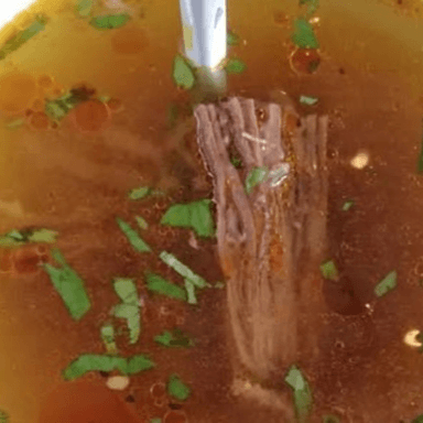 Sustancia de Carne en Vaso