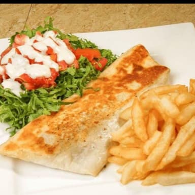 Burrito de Pollo + Ensalada Verde + Papas Fritas
