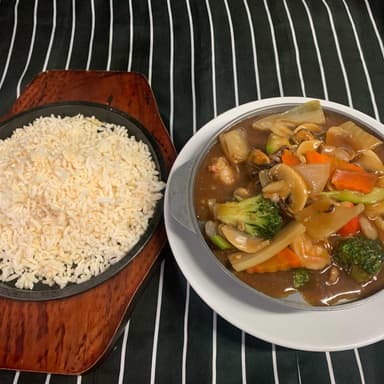 Wooba Arroz Tostado con Camarones y Verduras