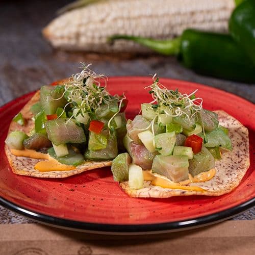 Tostada de pescado (2 pzs)