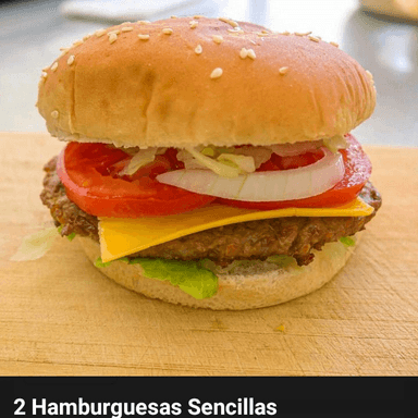 2 Hamburguesas Sencillas