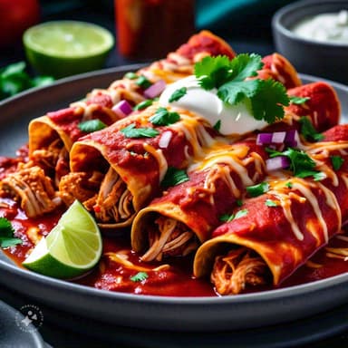 ENCHILADAS ROJOS DE POLLO