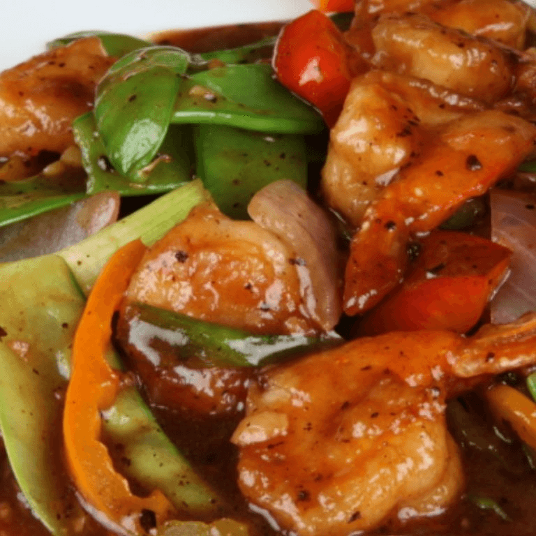 Langostinos con Tausi