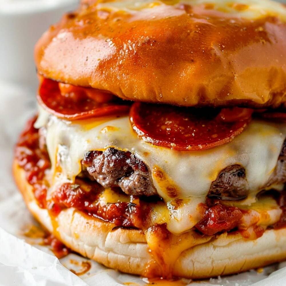 pizza burger con chorizo