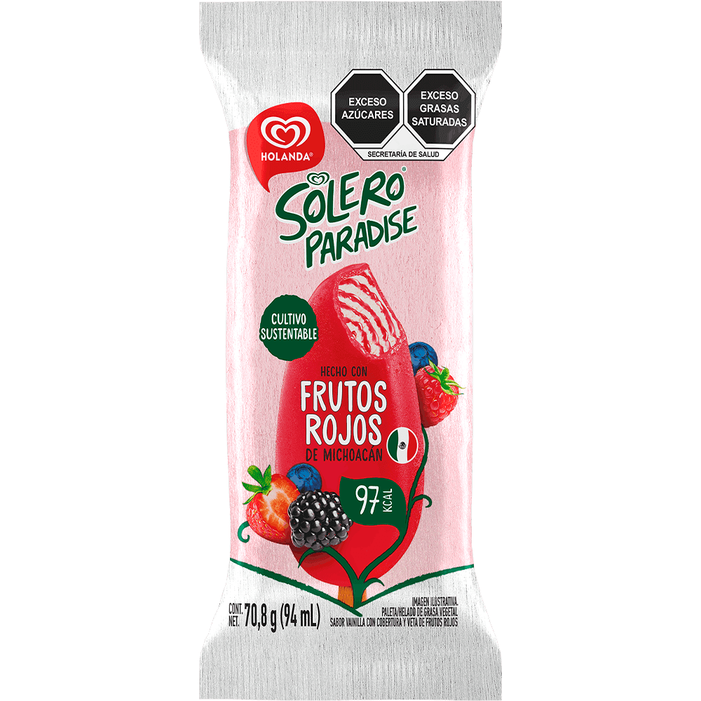 HOLANDA SOLERO PARADISE FRUTOS ROJOS 25X94ML