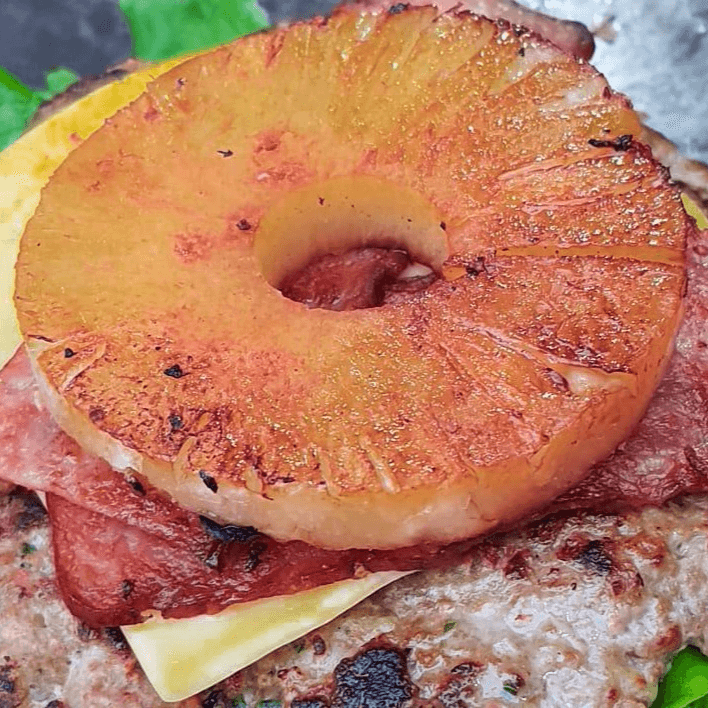Hamburguesa Hawaiana.