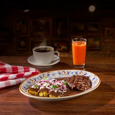 Enfrijoladas con cecina