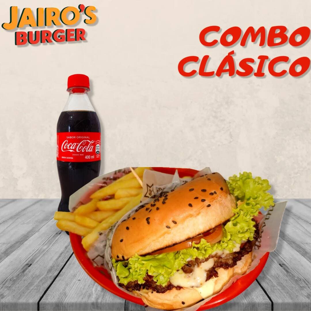 Combo Clásico Hamburguesa + Papas + Cocacola Mini