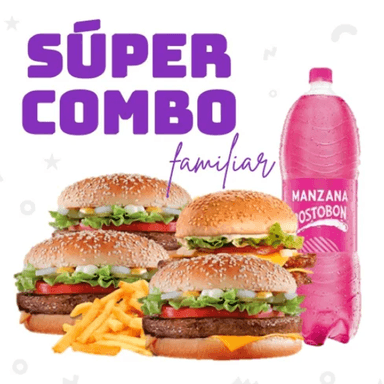 4 Hamburguesa Clasica con Papas Francesa