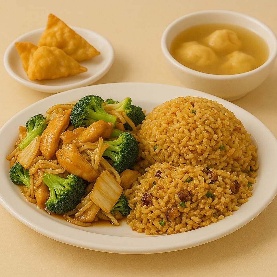 Combinado + Sopa o Wantán frito