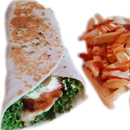 Wrap de Pollo con Papas