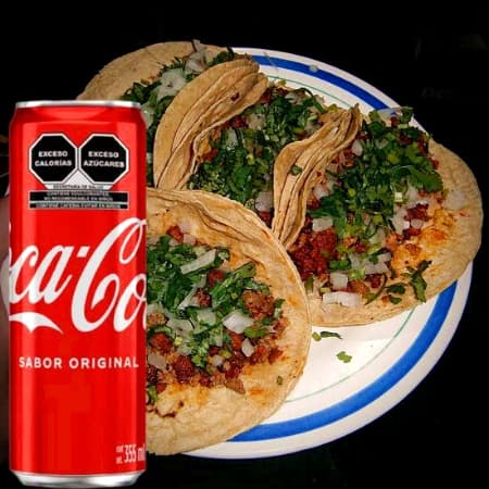 4 Tacos Campechano + Refresco