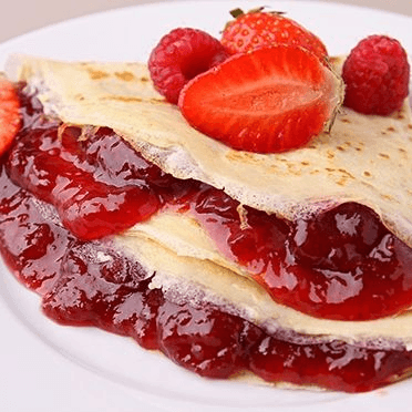 Crepa de mermelada de fresa
