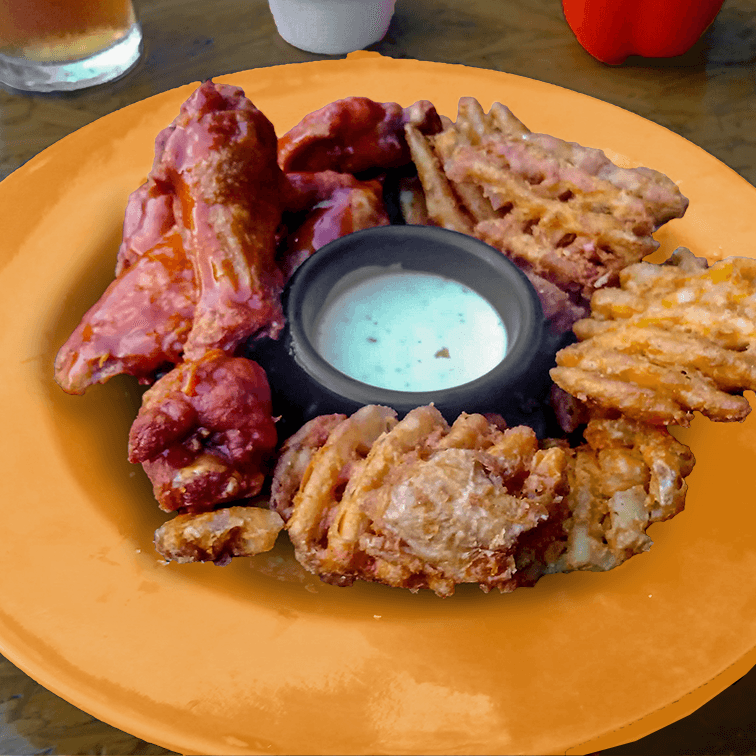 6 Warumo Wings con Papas