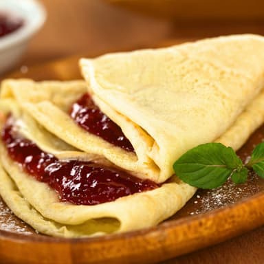 Crepa Philadelphia con Mermelada de Fresa