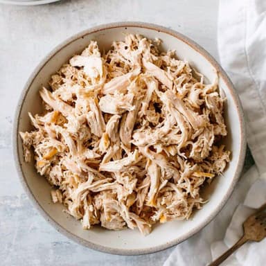 Topping de pechuga de pollo desmenuzada