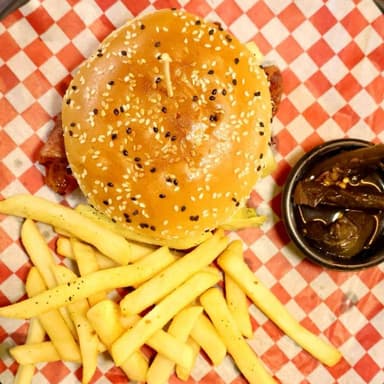 Hamburguesa Bacon con Papas