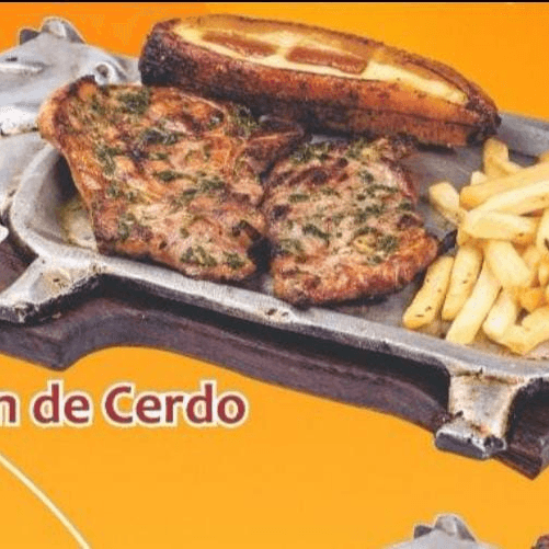 2x1 Chuletones de Cerdo + Jugo del Dia + Postre
