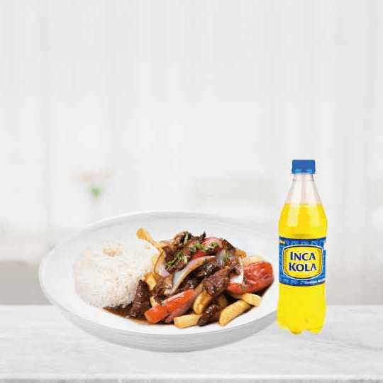 Pollo Saltado y Gaseosa Personal 500 Ml