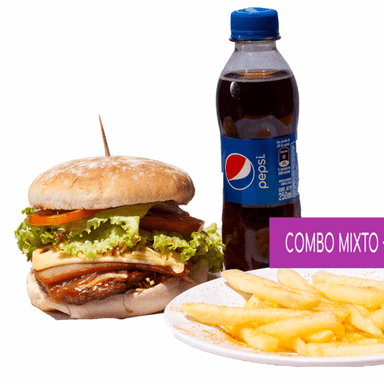 Hamburguesa Clásica + Papas + Bebida