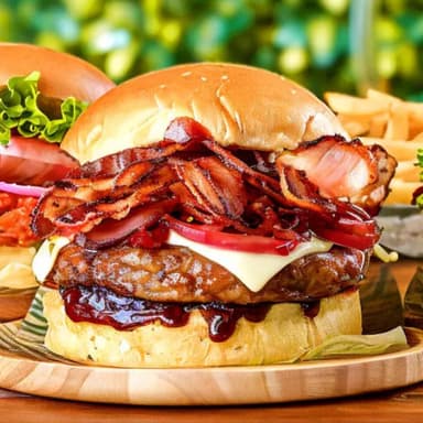 COMBO 2 BURGER DE PASTOR + 2 AGUAS JAMAICA GRATIS