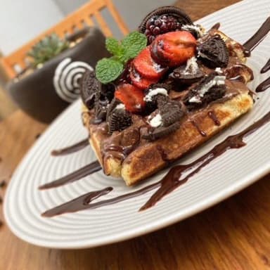 Waffle Chocolate y Galleta