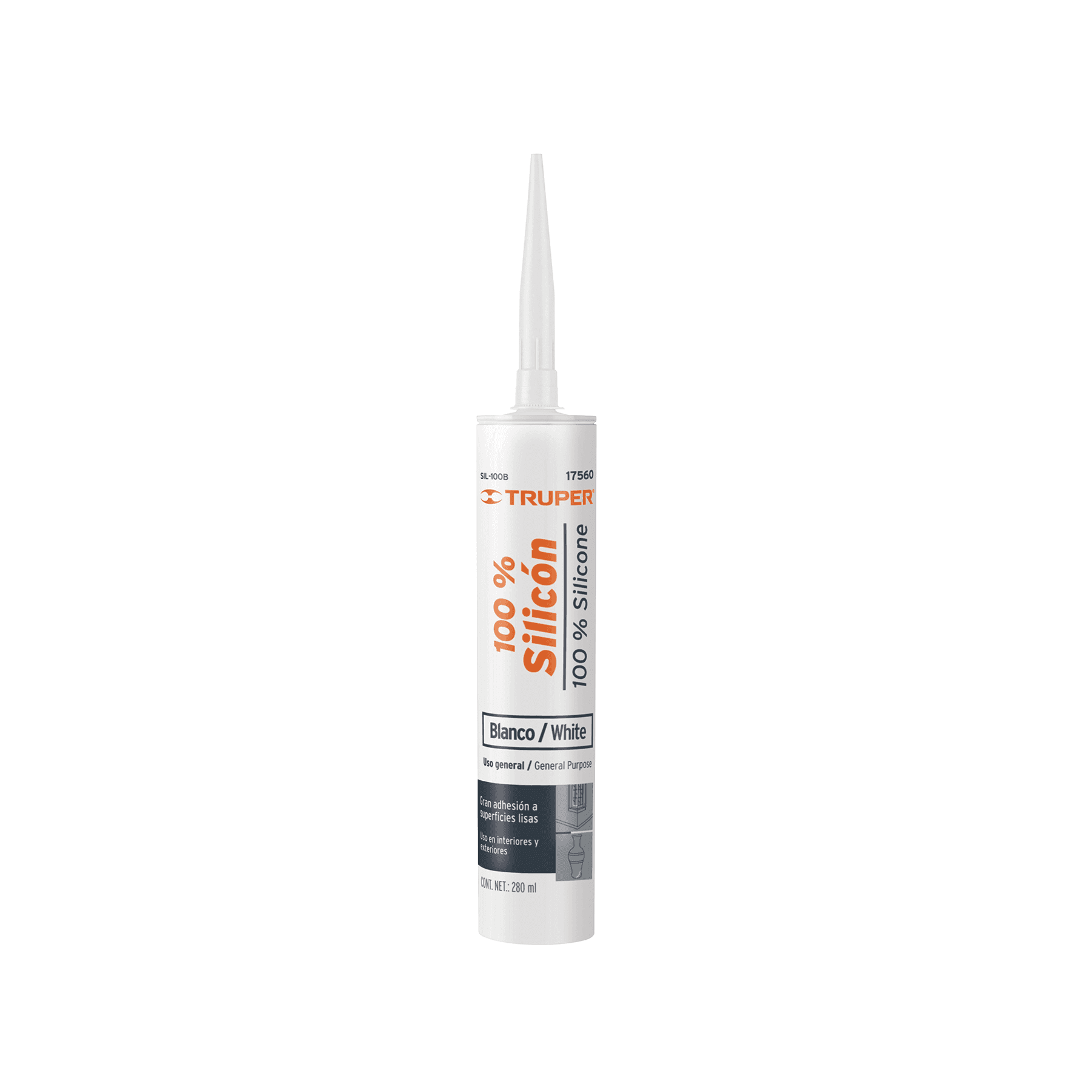 SILICON CARTUCHO BLANCO SIL-100B 17560 TRUPER