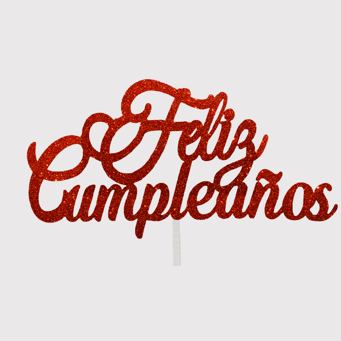 Cake Topper Feliz Cumpleaños Rojo