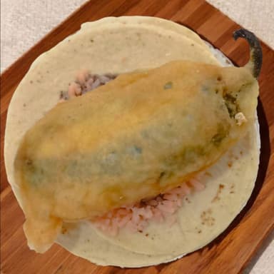 Taco de Chile Relleno de Carne Molida