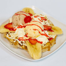 Wafle Queso y Fruta