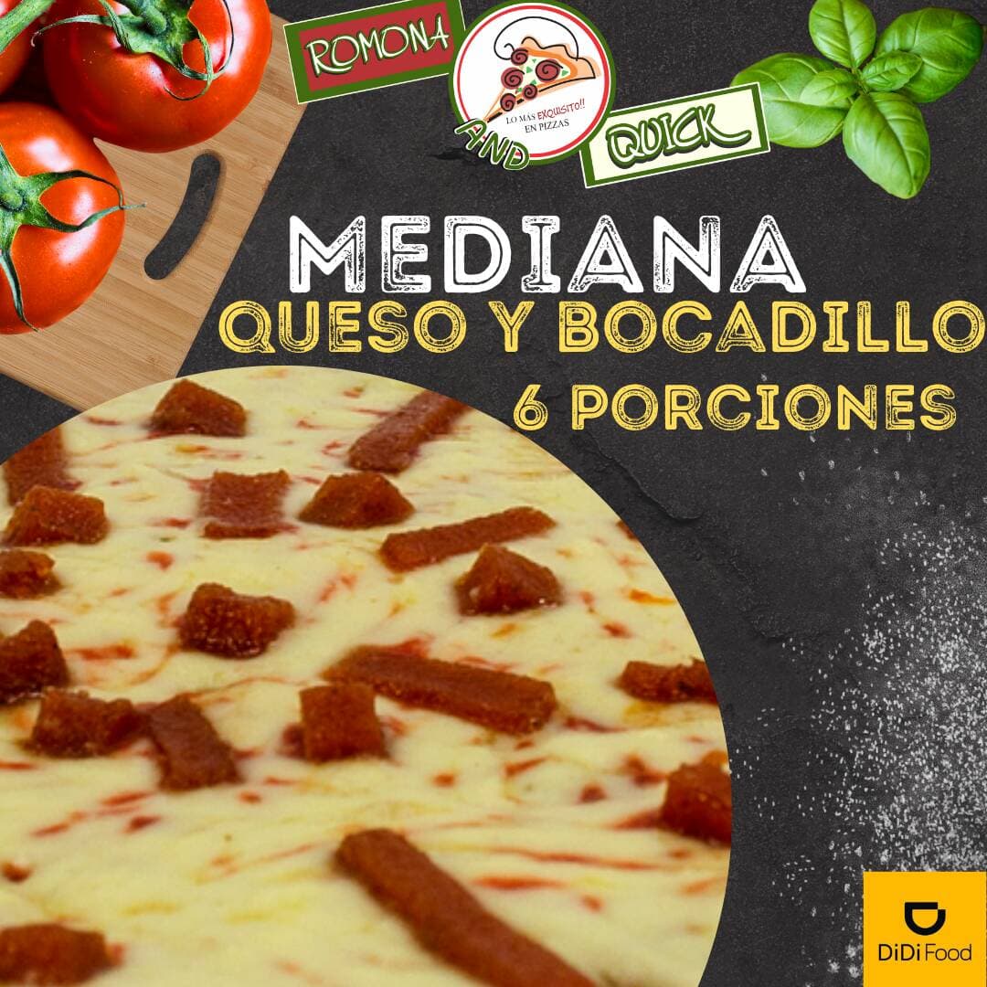 Pizza Queso y Bocadillo