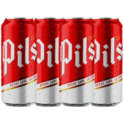 4 CERVEZAS PILSEN 473 ML LATA