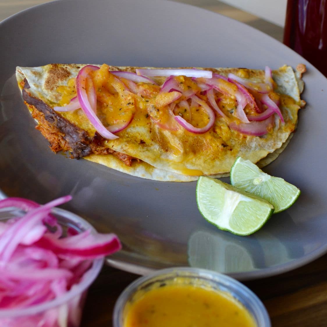 Mega Quesadilla de Cochinita Pibil