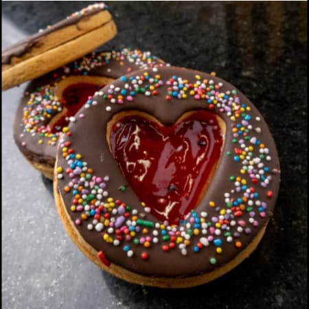 Galleta de Corazón Choco Oscura