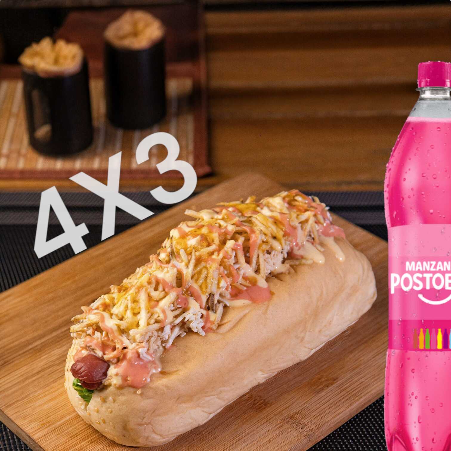 COMBO 4 PERROS SENCILLOS + GASEOSA 1,5 L