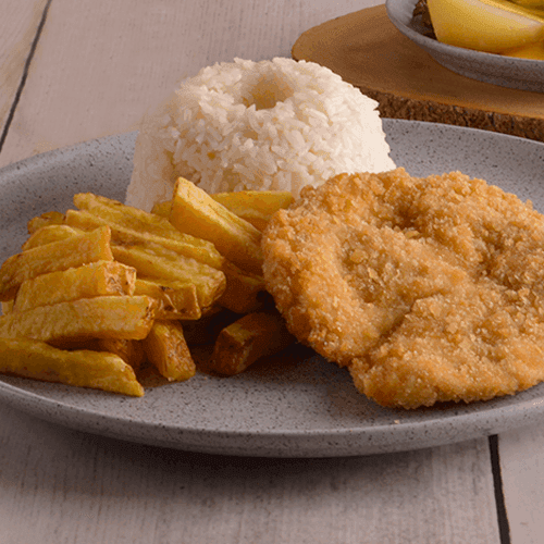 Papa Frita con Milanesa