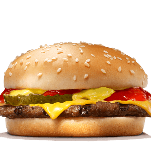 HAMBURGUESA GRANDE CLASICA:  RES,Y QUESO AMARILLO.